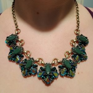 Gorgeous blue-green J.Crew statement necklace